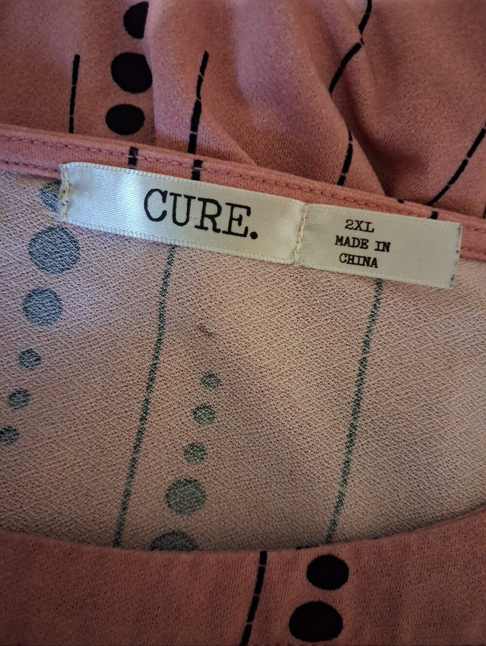 Cure 2X Keyhole Tunic Top Dusty Rose - Picture 5 of 5